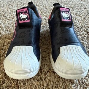 Adidas Kids Black and White Hello Kitty Sneakers